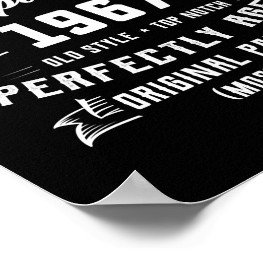 Mannen Man Myth Legend september 1967 55th Birthda Poster (Hoek)