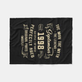 Mannen Man Myth Legend september 1998 24th Birthda Fleece Deken (Voorkant (Horizontaal))