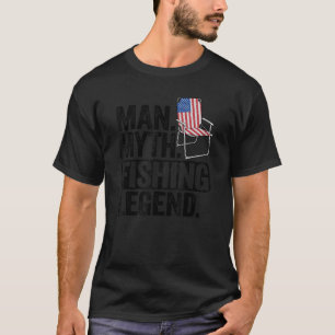 Mannen Man Myth Vist vader Papa Amerian Fla T-shirt