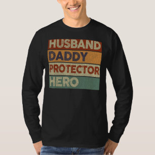 Mannen man papa beschermer hero vader vet t-shirt