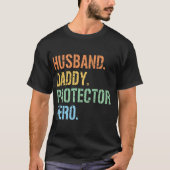 Mannen man papa beschermster Hero Vaderdag T-shirt (Voorkant)