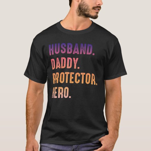 Mannen man papa procureur held vader dag citaat t-shirt (Voorkant)