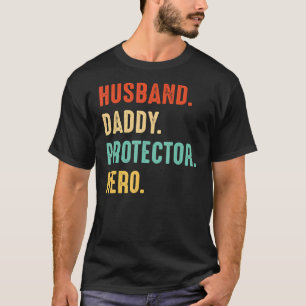 Mannen man Pappa Protector Hero Dad Fath T-shirt
