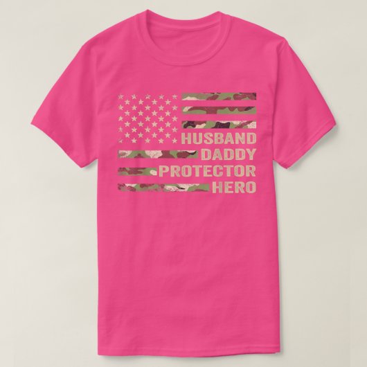 Mannen man Pappa Protector Hero Shirt Fathers Da (Design voorkant)