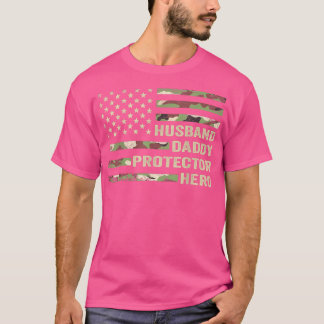 Mannen man Pappa Protector Hero Shirt Fathers Da