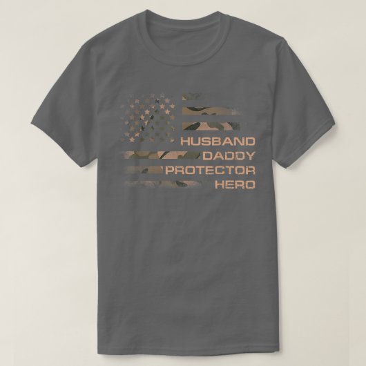 Mannen man Pappa Protector Hero Vaderdag US T-shirt (Design voorkant)