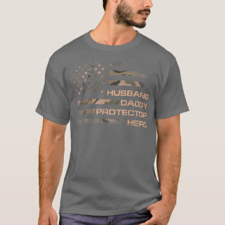 Mannen man Pappa Protector Hero Vaderdag US T-shirt