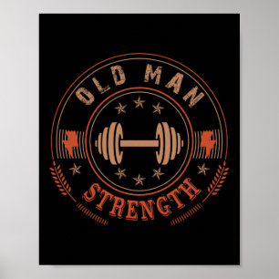 Mannen Man Sterkte Gym Shirt Vaderdag Cadeautje Poster