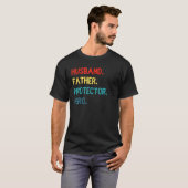 Mannen man vader beschermer held t-shirt (Voorkant volledig)