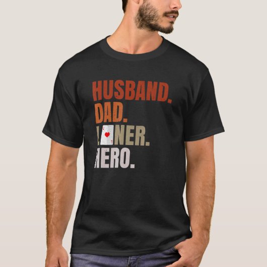 Mannen man vader eenling hero voor uw euchre man t-shirt (Voorkant)