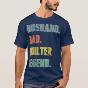 Mannen man vader Quilter Legend vader D T-shirt