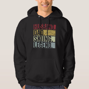 Mannen  man vader skiën legende voor vet hoodie