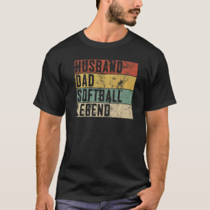 Mannen man vader softbal legende softbal sport f t-shirt