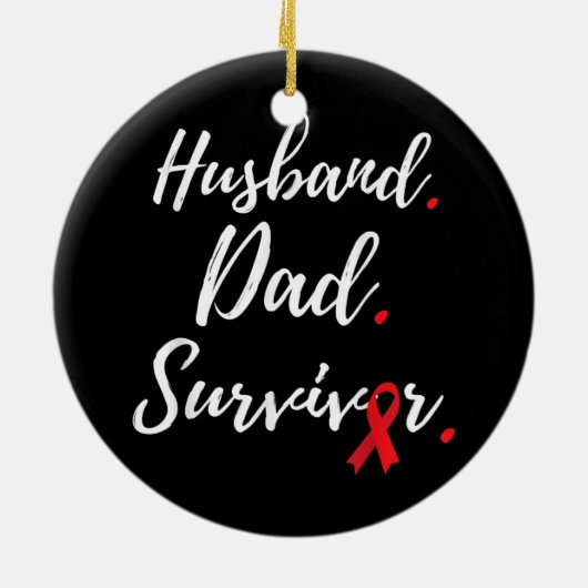 Mannen man vader Survivor Stroke Awareness Keramisch Ornament (Achterkant)