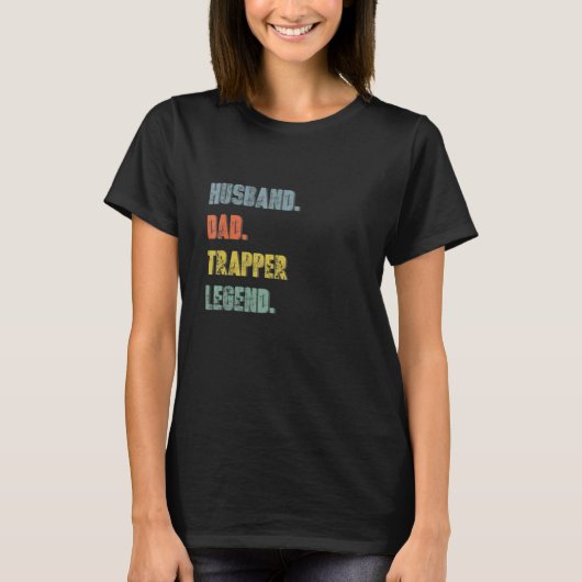 Mannen man vader Trapper Legend vader D T-shirt (Voorkant)