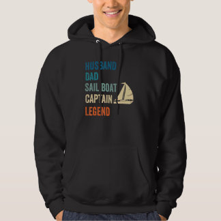 Mannen man vader zeilboot kapitein legende zeilen hoodie