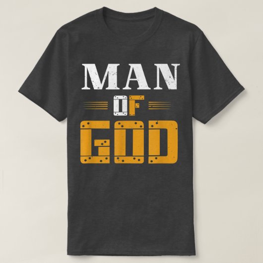 Mannen Man van God Dag Christelijk T-shirt (Design voorkant)