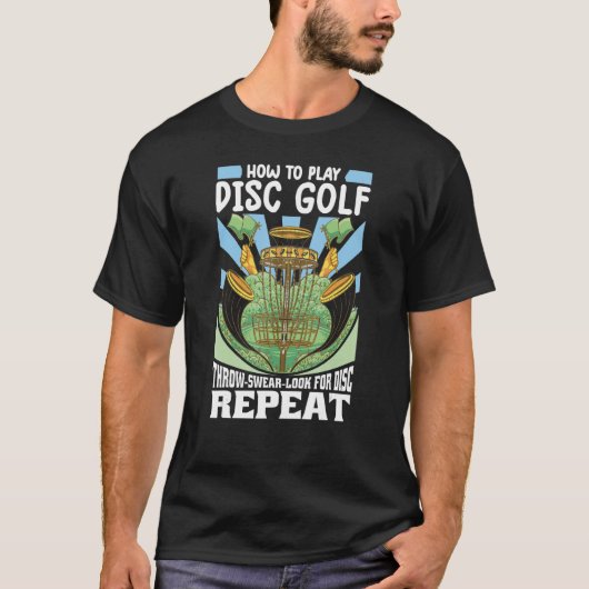 Mannen manier om shirt op disk golf te spelen voor (Voorkant)