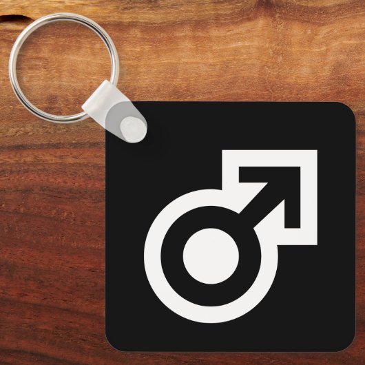 Mannen Mannelijk geslachtspijl symbool openbaar Sleutelhanger (Voorkant)