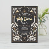 Mannen Mannelijke volwassen diner elegant 30e verj Kaart (Staand voorkant)