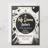 Mannen Mannelijke volwassen diner elegant 40e verj Kaart (Voorkant)