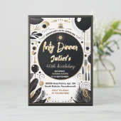 Mannen Mannelijke volwassen diner elegant 40e verj Kaart (Staand voorkant)