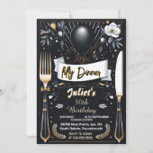 Mannen Mannelijke volwassen diner elegant 50e verj Kaart (Voorkant)