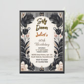 Mannen Mannelijke volwassen diner elegant 60e verj Kaart (Staand voorkant)