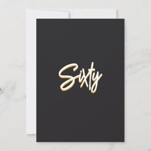 Mannen Mannelijke volwassen diner elegant 60e verj Kaart (Achterkant)