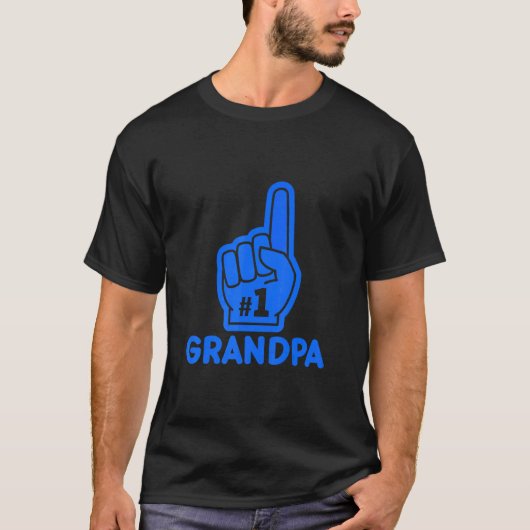 Mannen Mannen 1 opa nummer één Vaderdag 1 T-shirt (Voorkant)