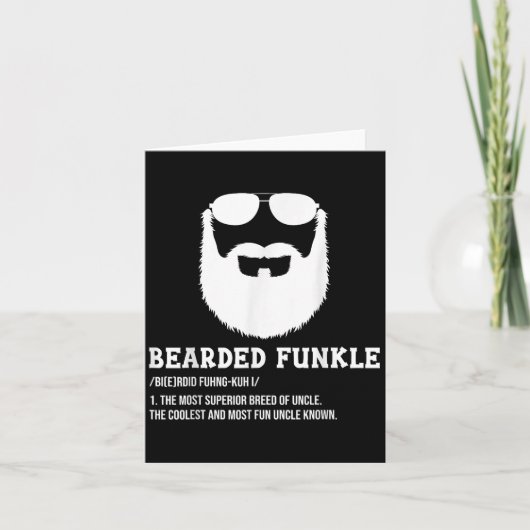 Mannen Mannen baarde oom papa baarde Funkle Funny  Kaart (Voorkant)