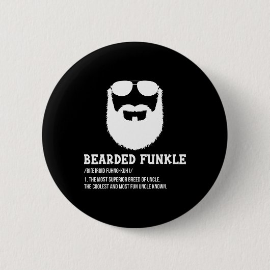 Mannen Mannen baarde oom papa baarde Funkle Funny  Ronde Button 5,7 Cm (Voorkant)