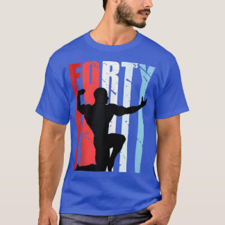 Mannen Mannen Bodybuilding 40th Birthday Weightlif T-shirt