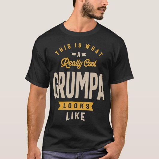 Mannen Mannen echt Cool Grumpa met Kerstmis T-shirt (Voorkant)