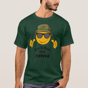 Mannen Mannen gecafeerde kleding Cafeïne Humor Gra T-shirt