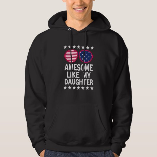 Mannen Mannen Geweldige zoals mijn dochterzonnebri Hoodie (Voorkant)
