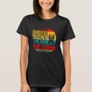 Mannen Mannen grootvader Trucker het Man L T-shirt