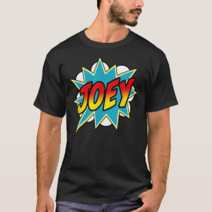 Mannen Mannen Joey Naam Superheld Comic Book T-shirt