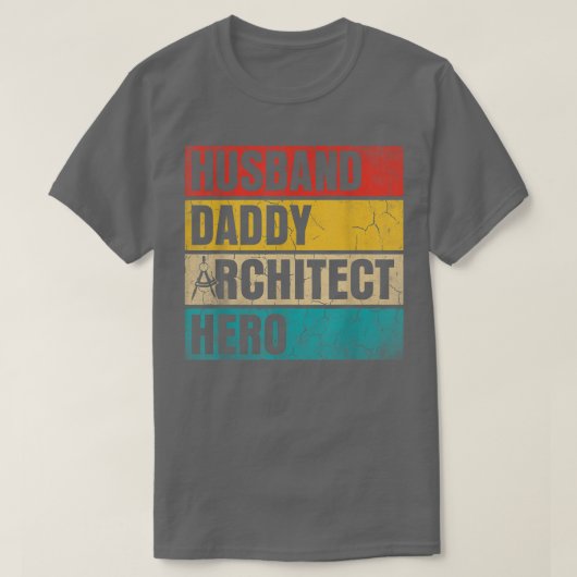 Mannen Mannen man Pappa architect Hero vaders da T-shirt (Design voorkant)