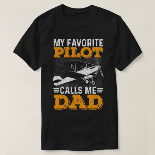 Mannen Mannen Mijn favoriete piloot noemt me papa  T-shirt (Design voorkant)