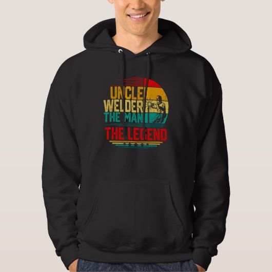 Mannen Mannen  oom Welder Man Legende Hoodie (Voorkant)