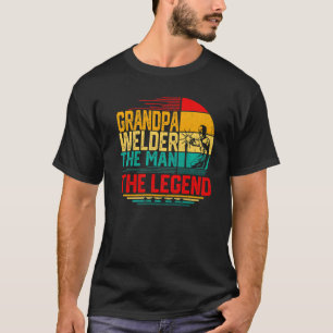 Mannen Mannen Opa Lasser Het Man De Legende T-shirt