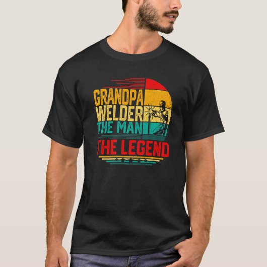 Mannen Mannen Opa Lasser Het Man De Legende T-shirt (Voorkant)