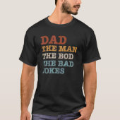 Mannen Mannen pap het Man de bod de slechte jokes  T-shirt (Voorkant)