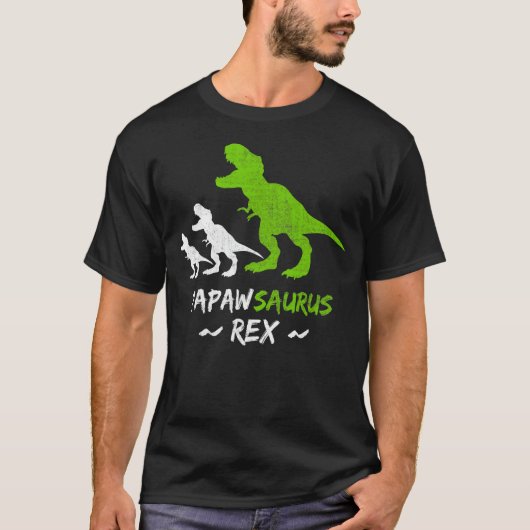 Mannen Mannen Papawsaurus Rex Papaw Saurus Dinosau T-shirt (Voorkant)