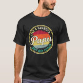 Mannen Mannen papu als een opa alleen maar koeler  T-shirt (Voorkant)