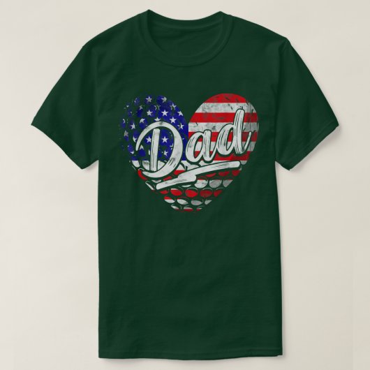 Mannen Mannen Patriottische Amerikaanse vlag Golf  T-shirt (Design voorkant)