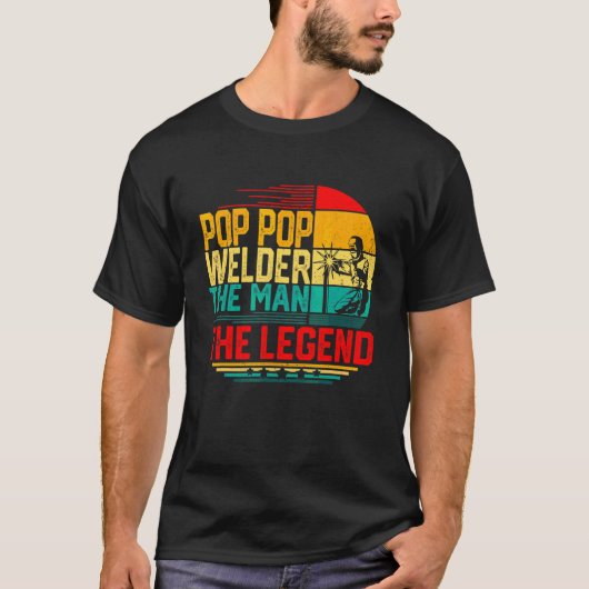 Mannen Mannen Pop van de Pop Welder het Man de le T-shirt (Voorkant)