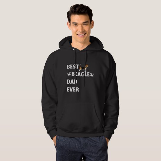 Mannen Mannen quote Beste Beagle Dad ooit Perfect Hoodie (Voorkant volledig)