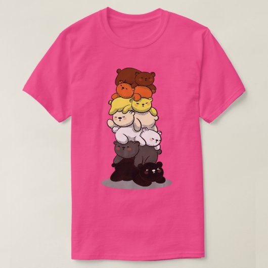 Mannen Mannen Schattigee Gay Beer Pride Kleuren Be T-shirt (Design voorkant)